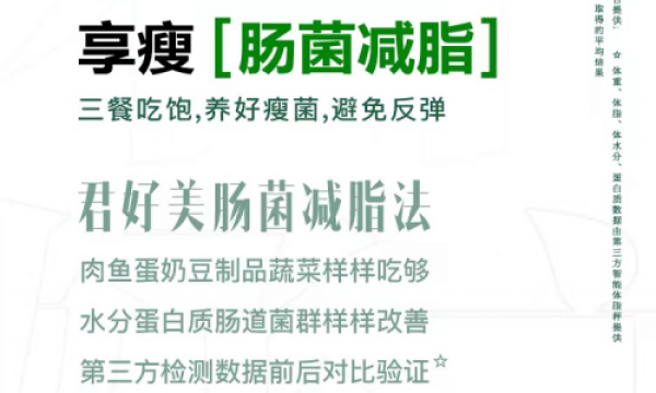 君好美：力荐肠菌平衡减脂法 让减肥者告别反复减肥减肥不再难